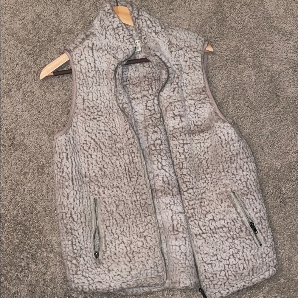 Fuzzy Tan Vest